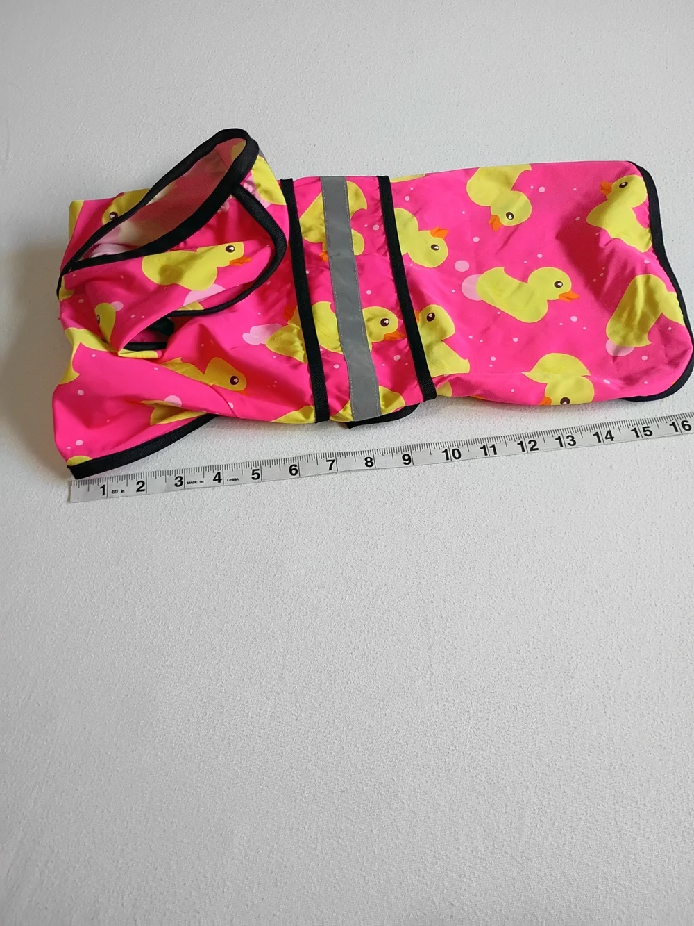 HDE Pink Rubber Duck Dog Raincoat Pet Jacket Size Medium